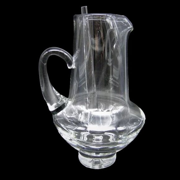 Vintage Mid Century Scandinavian Glass Martini Pitcher Cocktail Mixer - Picture 1 of 8